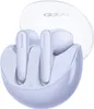 A pair of violet wireless earbuds in their charging case, with the case lid open. Produktbild-Vorschau