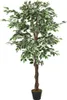vidaXL Umelý strom Ficus 756 listov 150 cm zelený Náhľad obrázku produktu 1