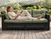 2er-Set gesteppte Gartenstuhlauflagen – grauer Cord (50x50 Produktbild-Vorschau 2