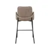 LABEL51 Barhocker Joni – Taupe – Micro-Wildleder – Sitzhöhe Produktbild-Vorschau 4