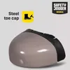 A steel toe cap for safety shoes, with text and logos indicating brand and features. Náhľad obrázku produktu