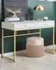 BELIANI Schreibtisch Weiß /Gold aus MDF-Platte Produktbild-Vorschau 2