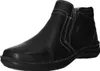 A black leather boot on a white background. Voir les images du produit