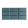 A rectangular headboard made of nine padded square panels arranged in a 3x3 grid. Anteprima dell’immagine prodotto