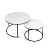 Table basse avec motif marbré et cadre métallique. Ensemble Voir les images du produit 3
