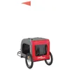 vidaXL Rimorchio per bicicletta cani rosso e grigio Tessuto Anteprima dell’immagine prodotto 8