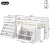 Flieks Kinderbett Hochbett 90x200cm mit 2 Regal, Etagenbett Produktbild-Vorschau 7