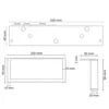 4er Set Möbelbeine Metall 200x90 mm – Rechteckige Produktbild-Vorschau 2