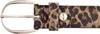 A close-up shot of a leopard print belt buckle and a portion of the belt. Produktbild-Vorschau