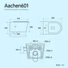 doporro Hänge-WC mit Bidet Funktion Weiß Wand-WC Toilette Produktbild-Vorschau 7
