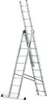 A multi-purpose aluminum ladder shown in an A-frame configuration against a white background. Produktbild-Vorschau