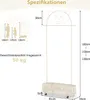 Diagram showing dimensions and weight capacity of a children's coat rack. Náhled obrázku produktu