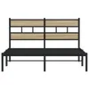 vidaXL Metallbett ohne Matratze Sonoma-Eiche 160x200 cm Produktbild-Vorschau 4