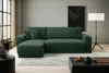 A modern living room with a green sectional sofa, a coffee table, a floor lamp, and artwork on the wall. Voir les images du produit