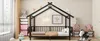 Kinderbed 90 x 200 cm, metalen huisbed met dakframe, Productafbeelding-voorbeeld 16