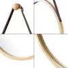 Bambusové nástenné zrkadlo Bykle okrúhle 38 cm závesné Náhľad obrázku produktu 6