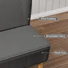 BEALIFE Polsterbank 119x56x78 cm aus Cord | Mit 23 cm Produktbild-Vorschau 7