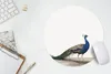MuchoWow® Mauspad Mousepad Tiere - Pfau - Weiß 30x30 cm - Produktbild-Vorschau 5