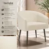 Fauteuil Mysig beige, rembourrage épais et tissu bouclette Voir les images du produit 2