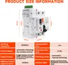 A product shot of an electrical component with size dimensions and a specification table. Produktbild-Vorschau