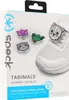 The image shows the packaging of Speck Tagimals shoe carriers for Apple AirTags, with a white shoe and several colorful animal-themed carriers displayed. Produktbild-Vorschau