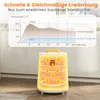 A product image showing a towel warmer with a temperature graph overlay. Anteprima dell’immagine prodotto
