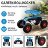 Bituxx Garten Rollhocker Hocker Arbeitshocker Sitzhocker Produktbild-Vorschau 2
