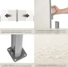 Collage of four images showing features of a retractable side awning. Produktbild-Vorschau