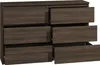 Nábytek Roe | Komoda - 6 zásuvek - 120 cm - Wenge - Moderní Náhled obrázku produktu 3