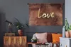 MuchoWow® Wandteppich Wandbehang Zitat - Liebe - Braun - Produktbild-Vorschau 5
