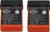 Two identical orange batteries with black tops are shown side-by-side against a white background. Produktbild-Vorschau