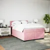 Boxspringbett mit Matratze Rosa 160x200 cm Samt Produktbild-Vorschau 3