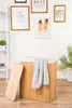 Grote Bamboe Wasmand 2 vakken met Deksel & stoffen Waszak - Productafbeelding-voorbeeld 2
