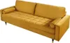 Elegantes Design 3er Sofa COZY VELVET 220cm senfgelb Samt Produktbild-Vorschau 12