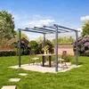 PRIMEYARD Pergola 3x3 m pavillon avec toit rétractable gris Voir les images du produit 4