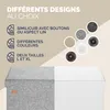 CASARIA® Banc de rangement gris 80 x 40 x 40 cm Siège Voir les images du produit 4