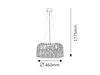 Lampa wisząca Alessandra biała 2xE27x60W metal Podgląd zdjęcia produktu 2