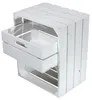 3er Set weiße Regalkiste mit Schublade quer 50cm x 40cm x Produktbild-Vorschau 4
