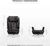 Product dimensions are shown for a car seat and a booster seat base. Produktbild-Vorschau