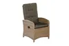 A single outdoor chair with cushions, isolated on a white background. Produktbild-Vorschau