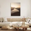 Leinwandbild Sonnenuntergang am Fluss 40x60 Feeby Beige Produktbild-Vorschau 2