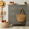 6 Stück Rattan Möbelknöpfe Schrankknöpfe Schränke Produktbild-Vorschau 2