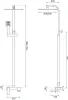 Technical drawings of two shower systems with dimensions indicated. Anteprima dell’immagine prodotto