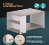 CASARIA® Couchtisch Weiß Eiche Holz mit Stauraum 2 Fächer Produktbild-Vorschau 5