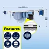EASYmaxx Séchoir à linge extensible 185-250 x 56 x 98 cm - Voir les images du produit 5