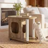 Beistelltisch mit Kratzbaum und Katzenbett, Katzenhaus mit Produktbild-Vorschau 1