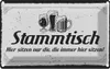 vianmo Blechschild 20x30 cm Stammtisch hier sitzen nur die Produktbild-Vorschau 1