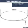 DELUKE® Tischplatte rund Ø 50 cm - Glas Gehärtet, 8 mm dick Produktbild-Vorschau 3