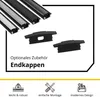 A25 LED Aluprofil Einbauprofil Schwarz 2m Abdeckung opal Produktbild-Vorschau 4