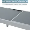 Gartentisch Balkontisch Ausziehbar 90 - 180 cm Silber Anti Produktbild-Vorschau 3